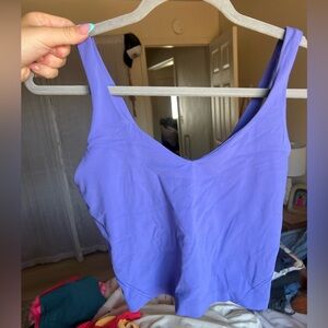 Lululemon Purple Sleeveless Crop Top